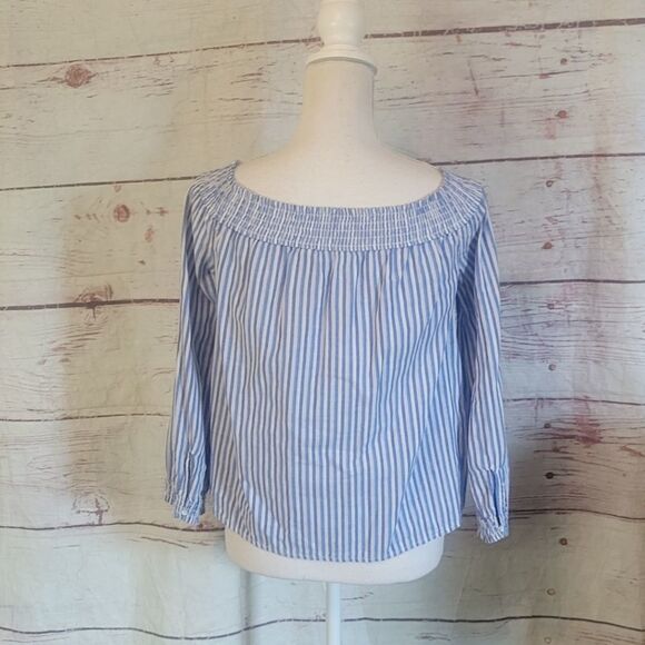Rag & Bone Stripe Off the Shoulder Drew Top Size XS NWT - Picture 3 of 6